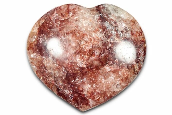 Polished Hematoid Quartz Heart - Madagascar #341684